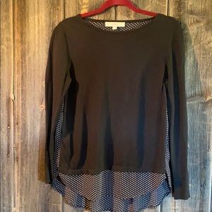 Black and printed top